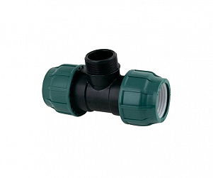 Тройник компрессионный с наружной резьбой