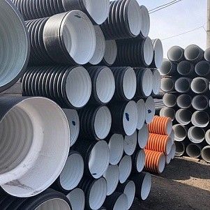 Труба гофрированная дренажная 460/400 мм 6 м SN6 с раструбом